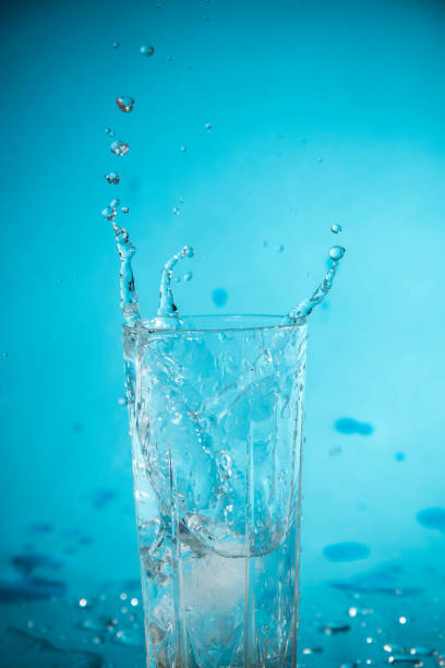 istock Water drops and ice in a glass 691311468