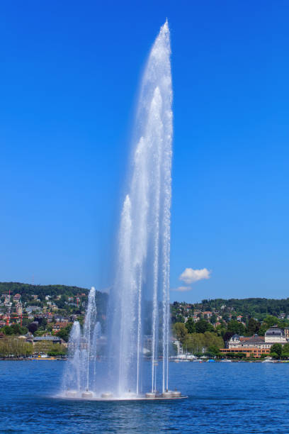 istock Fountain on Lake Zurich in Switzerland 691311506