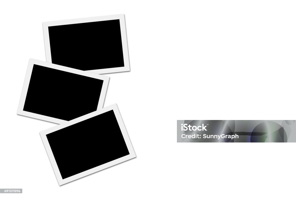 Leere Bilder auf weißem Hintergrund - Lizenzfrei Sofortbildkamera Stock-Foto
