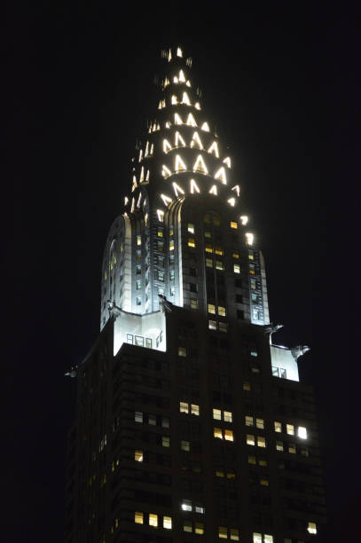 istock Top of Chrysler Building at night 691318670