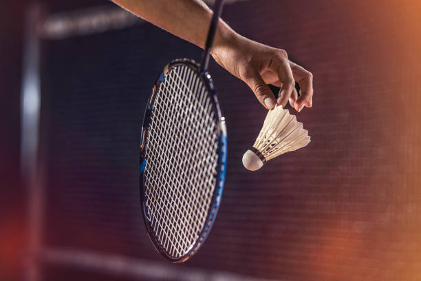 Closeup Photo Of Badminton Serving Stock Photo - Download Image Now -  Badminton - Sport, Badminton Racket, Shuttlecock - iStock