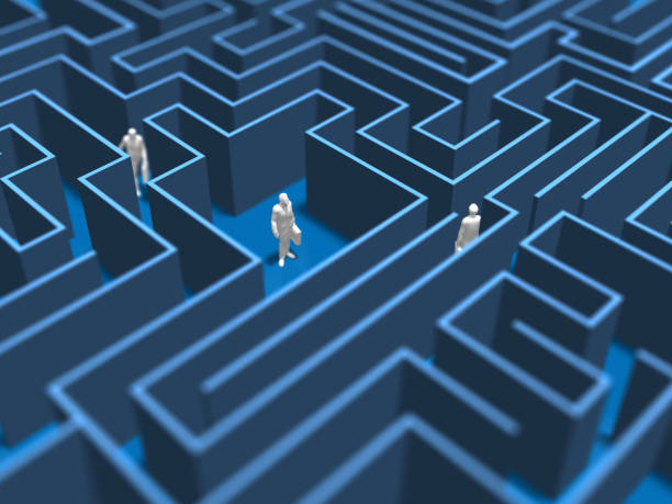 istock 3D illustration of maze labyrinth 691330802