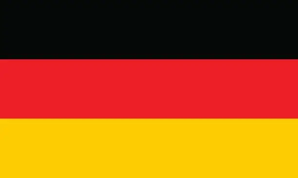 Vector illustration of German flag, flat layout, vector illustration