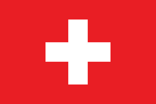 Flag design. Swiss flag on the white background, isolated flat layout for your designs. Vector illustration.