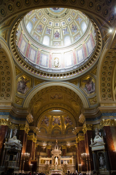 istock Dome of Budapest St-Stephen's Basilica seen from inside 691334874