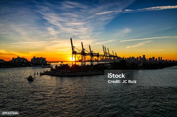 Port Of Miami Stock Photo - Download Image Now - Port of Miami-Dade, Cruise - Vacation, Cruising