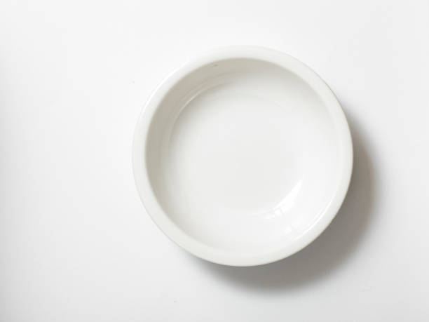 istock Top view of empty bowl on white 691338434