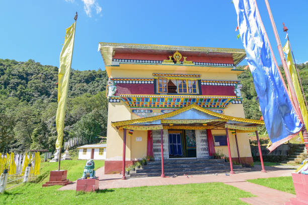 Monastery at sikkim A beautiful Buddhist monastery shining under sunshine , at Sikkim, India phyang monastery stock pictures, royalty-free photos & images