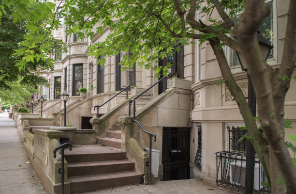 istock Park Slope brownstone facades & row houses 691346492