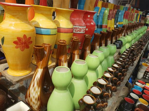 istock Verities of traditionally crafted decoration vase. 691347270
