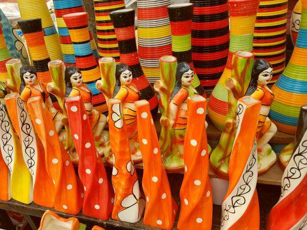istock Verities of traditionally crafted decoration vase. 691349696