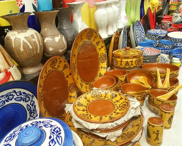 istock Verities of traditionally crafted decoration vase. 691356904
