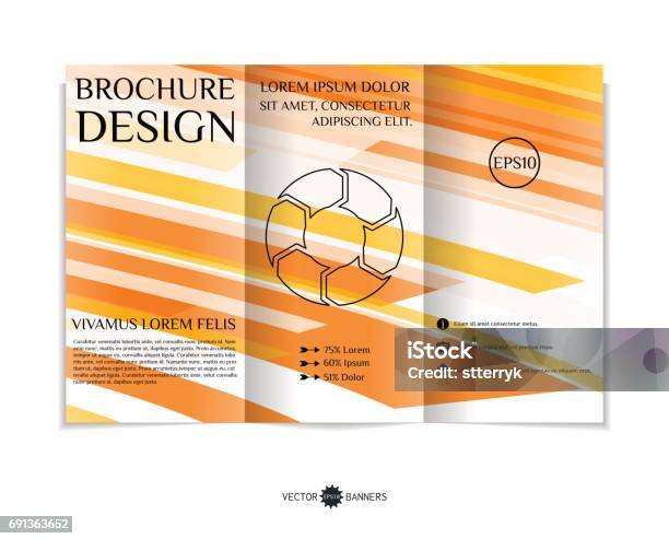 Treefold Design Trifold Brochure Template With Modern Geometric Background Threefold ...