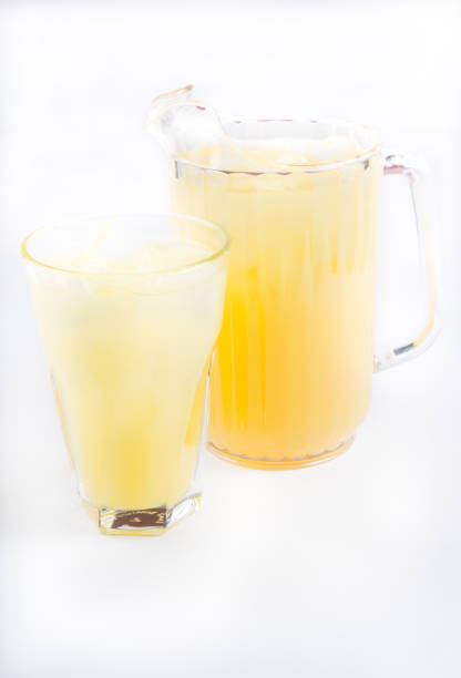 Lemonade glass and jar