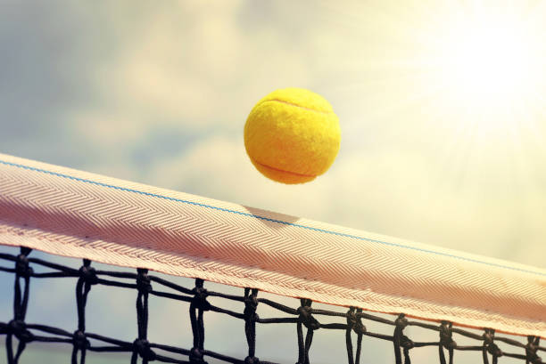 istock Flying tennis ball. 691380644