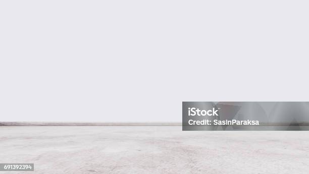 White Marble Stone Floor With White Wall Interior Empty Space Stock Photo - Download Image Now