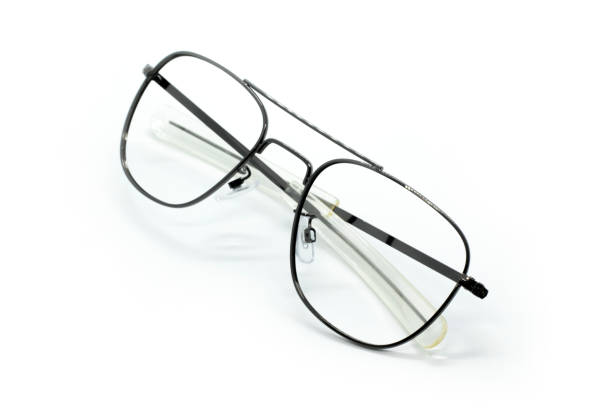 istock Modern fashionable spectacles isolated on white background, Perfect reflection, Glasses 691395552