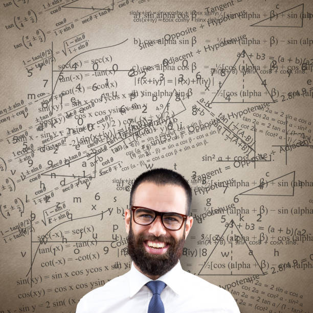 istock Businessman with mathematical equation 691406244