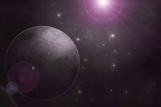 istock Deep space alien planet, fantasy universe illustration 691408072