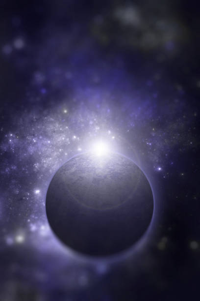 istock Deep space alien planet, fantasy universe illustration 691408074