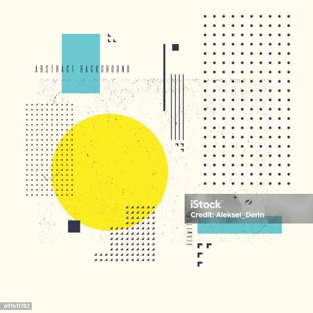 Ilustración de Fondo Geométrico Del Arte Abstracto Moderno Con Estilo Minimalistico Plano Cartel De Vector y más Vectores Libres de Derechos de Patrones visuales