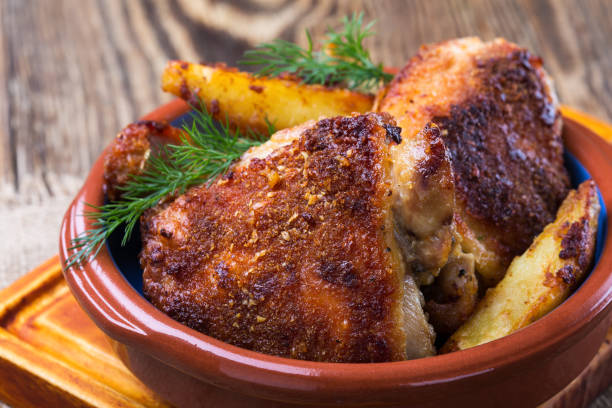 istock Fried parmesan crusted chicken thighs 691411974