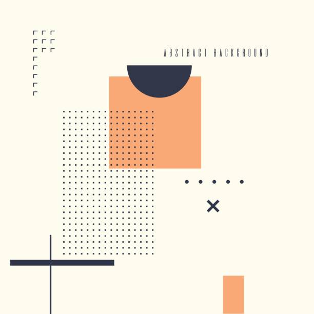 Modern abstract art geometric background with flat, minimalistic style. Vector elements Modern abstract art geometric background with flat, minimalistic style. Vector poster with elements for design animal imitation stock illustrations