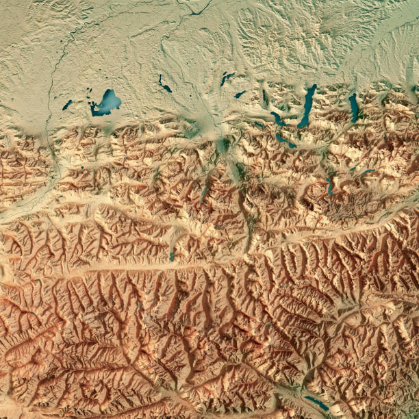 istock Land Salzburg Austria 3D Render Topographic Map 691415016