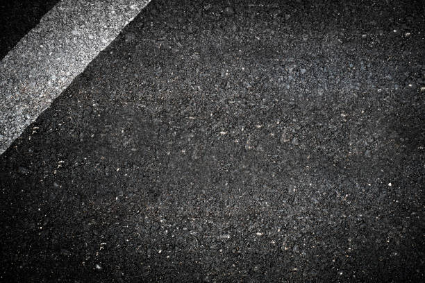 istock Close up old top view of asphalt road 691418776