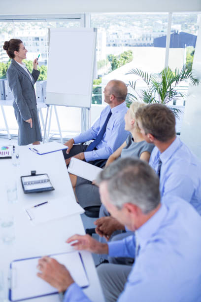 istock Business people listening during meeting 691420068
