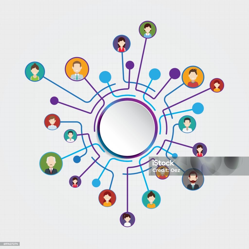 Connection Circle Frame Circle Connection Stock Illustration - Download Image Now - Blue ...