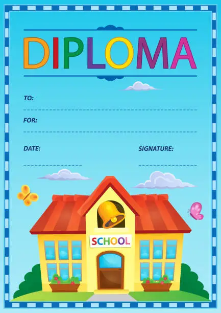 Vector illustration of Diploma theme image 3