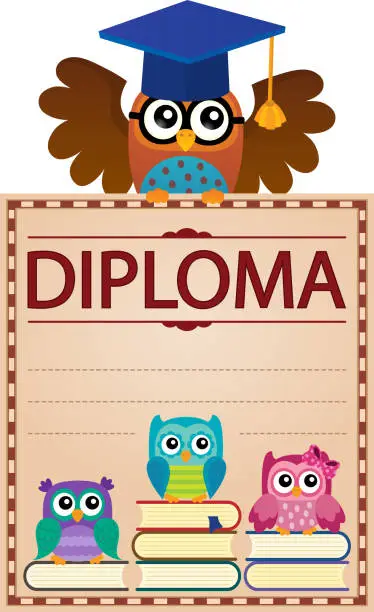 Vector illustration of Diploma theme image 4