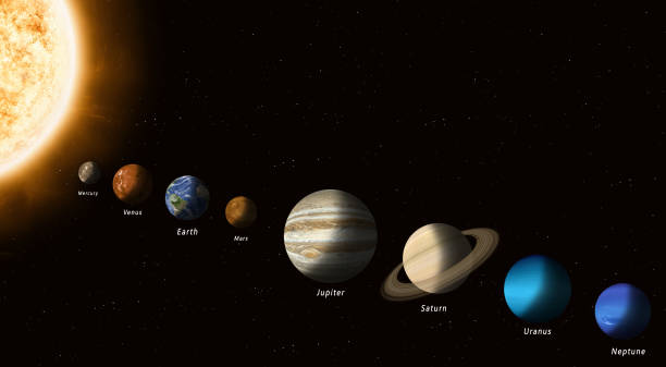 Sun And Solar System Planets stock photo