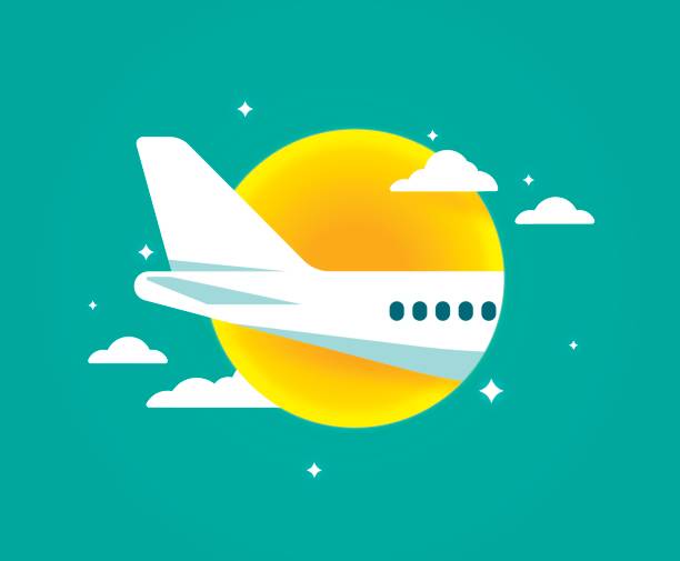 ilustrações de stock, clip art, desenhos animados e ícones de air travel airplane flying - air vehicle airplane commercial airplane private airplane