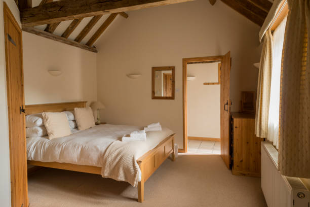 istock Fully Furnished Vacation Cottage Bedroom Interior 691449638