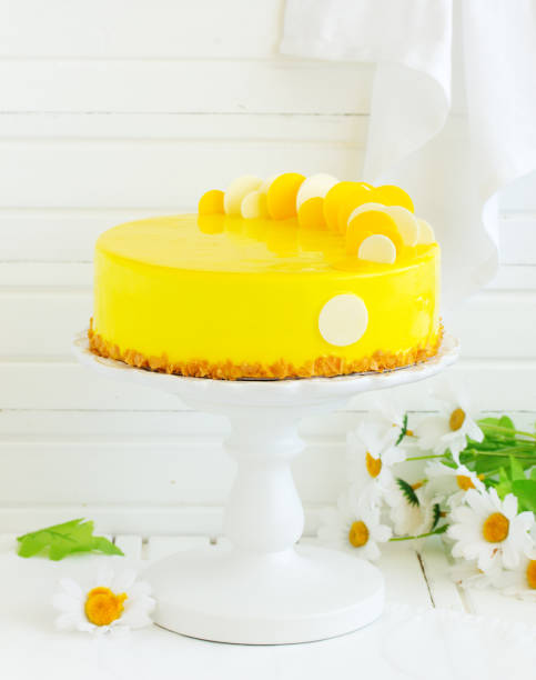 istock Honey cake mousse with a smooth glaze. 691452078