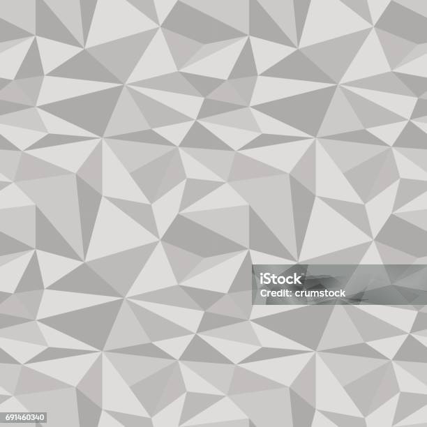 Polygonal Background Gray Seamless Pattern Stock Illustration - Download Image Now - Abstract, Abstract Backgrounds, Backgrounds