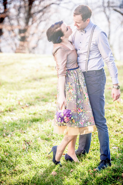istock Affecionate Bride and Groom after the Wedding Ceremony 691468416