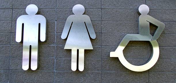 istock Modern toilet sign 691471572