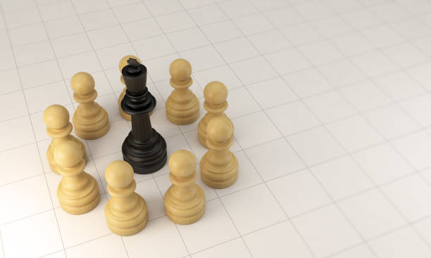 istock Teamwork Concept With Chess Pawn Circle and The King 691483504