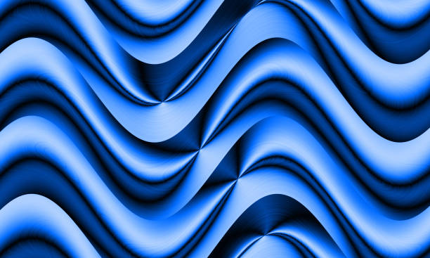 istock Op Art Seamless Waves Texture Blue Black and White 691503766
