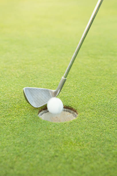 istock Golf club putting ball at the hole 691507224