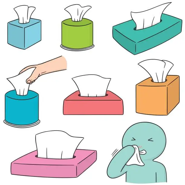 Vector illustration of tissue box