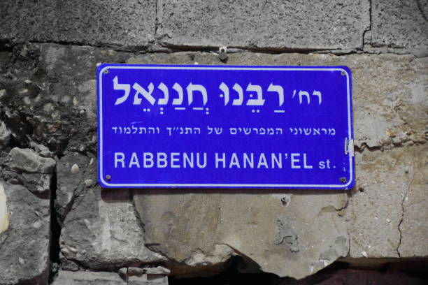 istock Street sign in Tel Aviv at night 691524480
