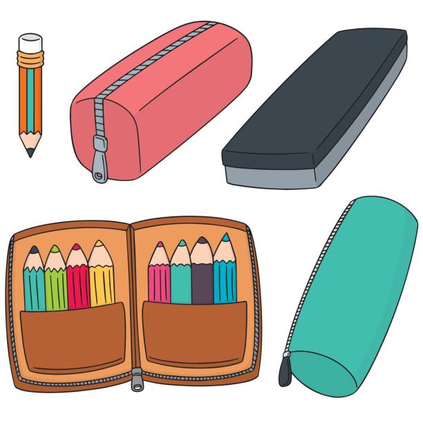 Pencil Case Stock Illustration - Download Image Now - Cartoon, Cute, Doodle  - iStock