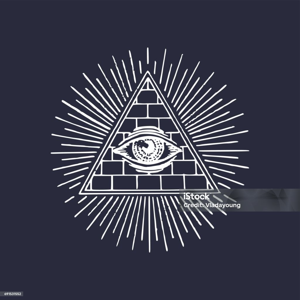 Freimaurerei Pyramide Allsehendes Auge Freimaurer Zeichen Gravur Auge ...