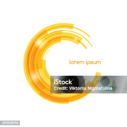 istock Abstract colored shape for your business idea. Vector editable illustration. 691558196