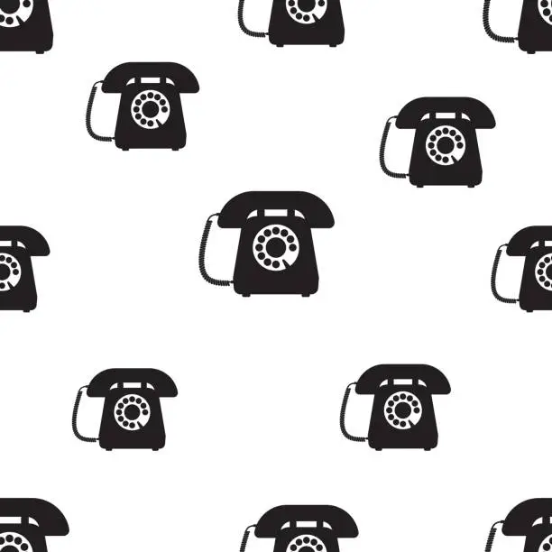 Vector illustration of Telephone seamless pattern