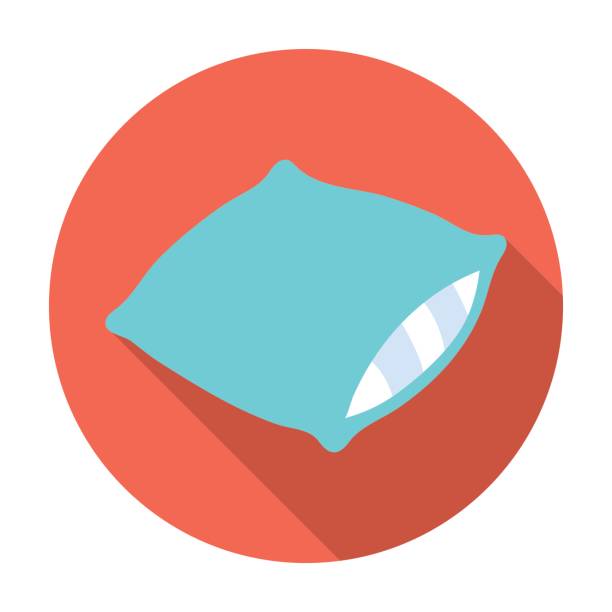 illustrations, cliparts, dessins animés et icônes de icône de l’oreiller dans un style plat isolé sur fond blanc. illustration vectorielle stock symbole de sommeil et de repos. - pillow
